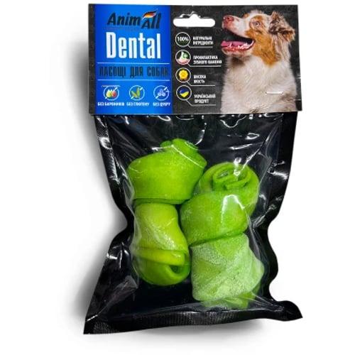 AnimAll Dental кістка мюнхенська вузлова ласощі для собак зі спіруліною 10-12см 2шт 169786, фото 1