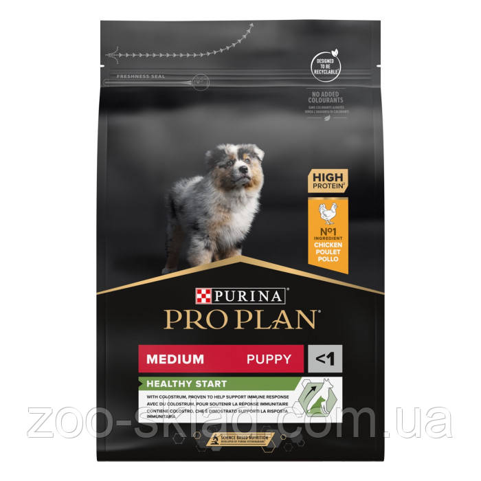 ProPlan DOG Medium Puppy Healthy Start Chicken для цуценят середніх порід з куркою 3кг