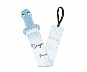 Canpol babies Ланцюжок до пустушки BONJOUR PARIS - блакитний 51/026_blu