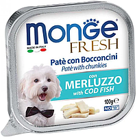 Monge DOG FRESH Cold fish паштет для собак, з тріскою 100г