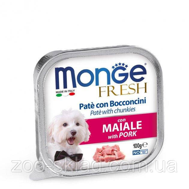 Monge DOG FRESH Pork паштет для собак, зі свининою 100г
