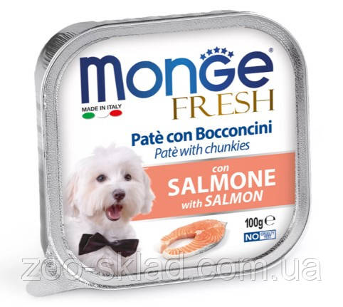 Monge DOG FRESH Salmon паштет для собак, з лососем 100г