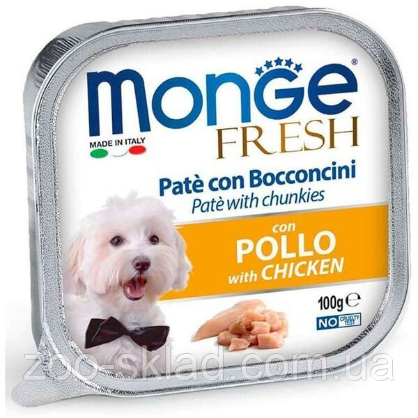 Monge DOG FRESH Chicken паштет для собак, з куркою 100г