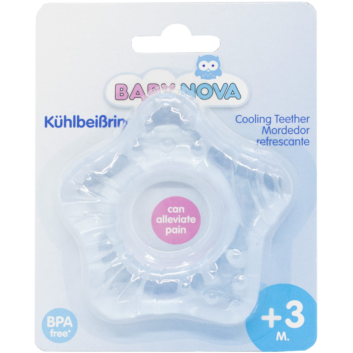 Кільце зубне Baby-Nova Серце та зірка охолоджувальне (Бебі-нова) 31508