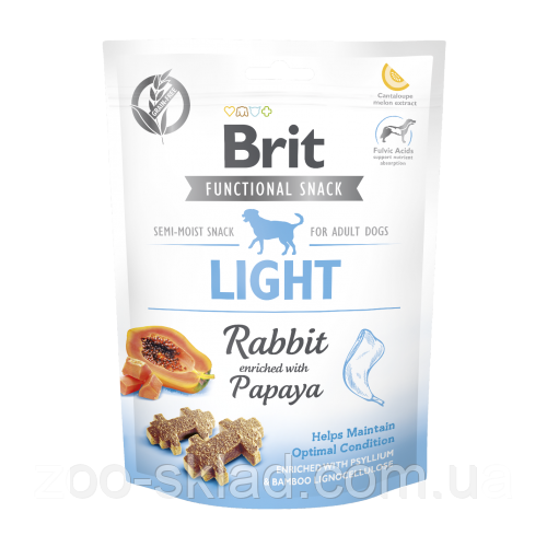 Ласощі Brit Care DOG Light для собак контроль ваги з кроликом та папаєю 150г