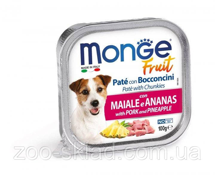 Monge DOG FRUIT Pork Pineapple паштет для собак, зі свининою та ананасом 100г