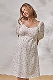 Сукня для вагітних та годування AMADEYA DR-24.052 принт на молочному, фото 5