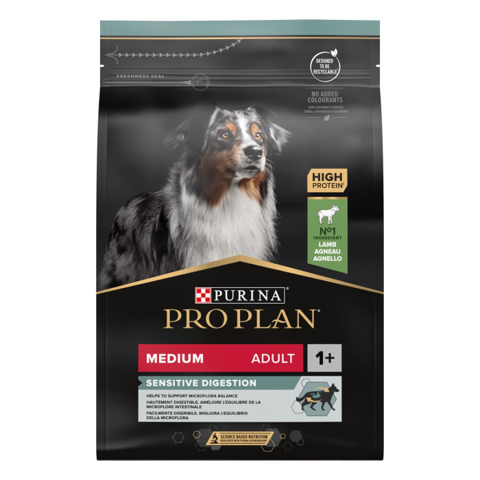 Сухий корм Purinа ProPlan Medium Adult Sensitive Digestion Lamb для собак середніх порід з ягням 3кг, фото 1