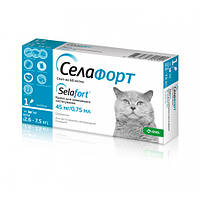 Selafort Spot On краплі для котів 2,6-7,5кг 1 пипетка 0,75мл від бліх кліщів та глистів
