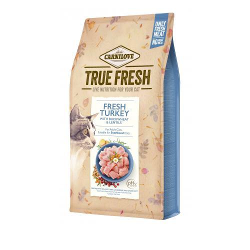 Carnilove True Fresh CAT Turkey для котів зі свіжою індичкою 1,8кг