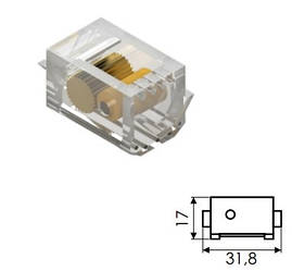 Механізм утримання горизонтальних жалюзі прозорий