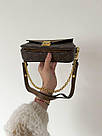 Жіноча сумка Луї Віттон коричнева Louis Vuitton Brown Metis, фото 10