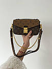 Жіноча сумка Луї Віттон коричнева Louis Vuitton Brown Metis, фото 4