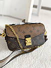 Жіноча сумка Луї Віттон коричнева Louis Vuitton Brown Metis, фото 5