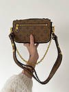 Жіноча сумка Луї Віттон коричнева Louis Vuitton Brown Metis, фото 9