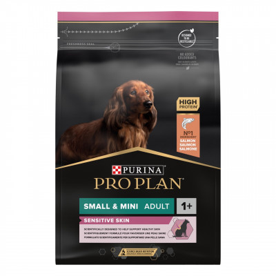 ProPlan DOG Small&Mini Adult Sensitive Skin Salmon для собак малих порід із чутливою шкірою з лососем 0,7кг, фото 1