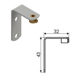 Кріплення нижнє похиле для горизонтальних жалюзі біле