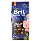 Brit Premium DOG Adult M для дорослих собак середніх порі  з куркою 15кг, фото 3