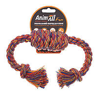 AnimAll Fun Іграшка канат-бочка з двума вузлами для собак 27см 179604