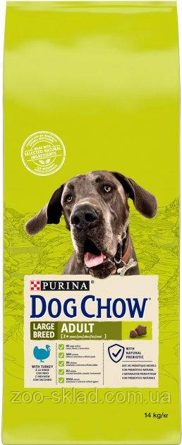 Dog Chow Adult Large Breed Turkey для собак великих порід з індикою 14кг 487926