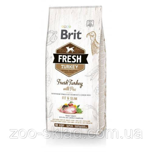 Brit Fresh Turkey Pea Adult для дорослих собак з індичкою та горохом, 12 кг 170995