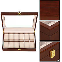 Скринька (органайзер) для зберігання годинника Springos 31.5 x 20 x 8 см HA1069 Poland, фото 4