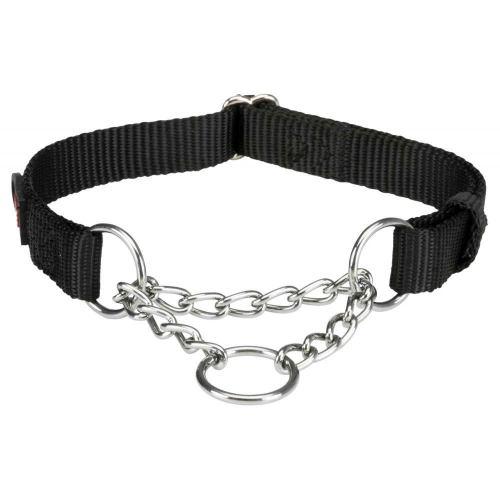 Нашийник Trixie для собак Premium з металевим ланцюжком чорний L-XL 45-70см 25мм 202901, фото 1