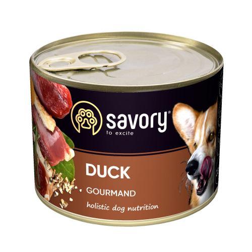 Savory DOG Can Gourmand Duck для собак усіх порід, з качкою 200г, фото 1