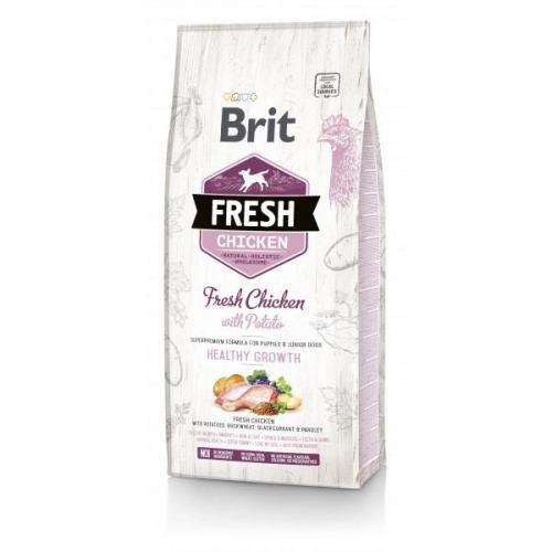 Brit Fresh Chicken and Potato Puppy для цуценят з куркою та картоплею 12кг