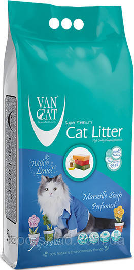 Van Cat Marseille Soap наповнювач бенонітовий для котячого туалету 5кг (6л) 70562