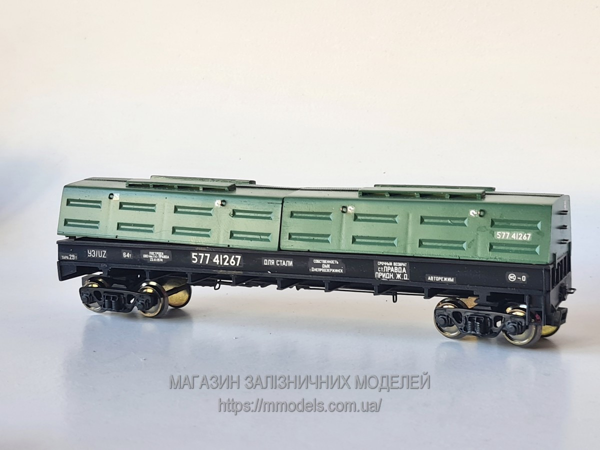 4-вісний вагон моделі 12-4011 для перевезення холоднокатаної сталі, СЖД, масштабу H0,1/87