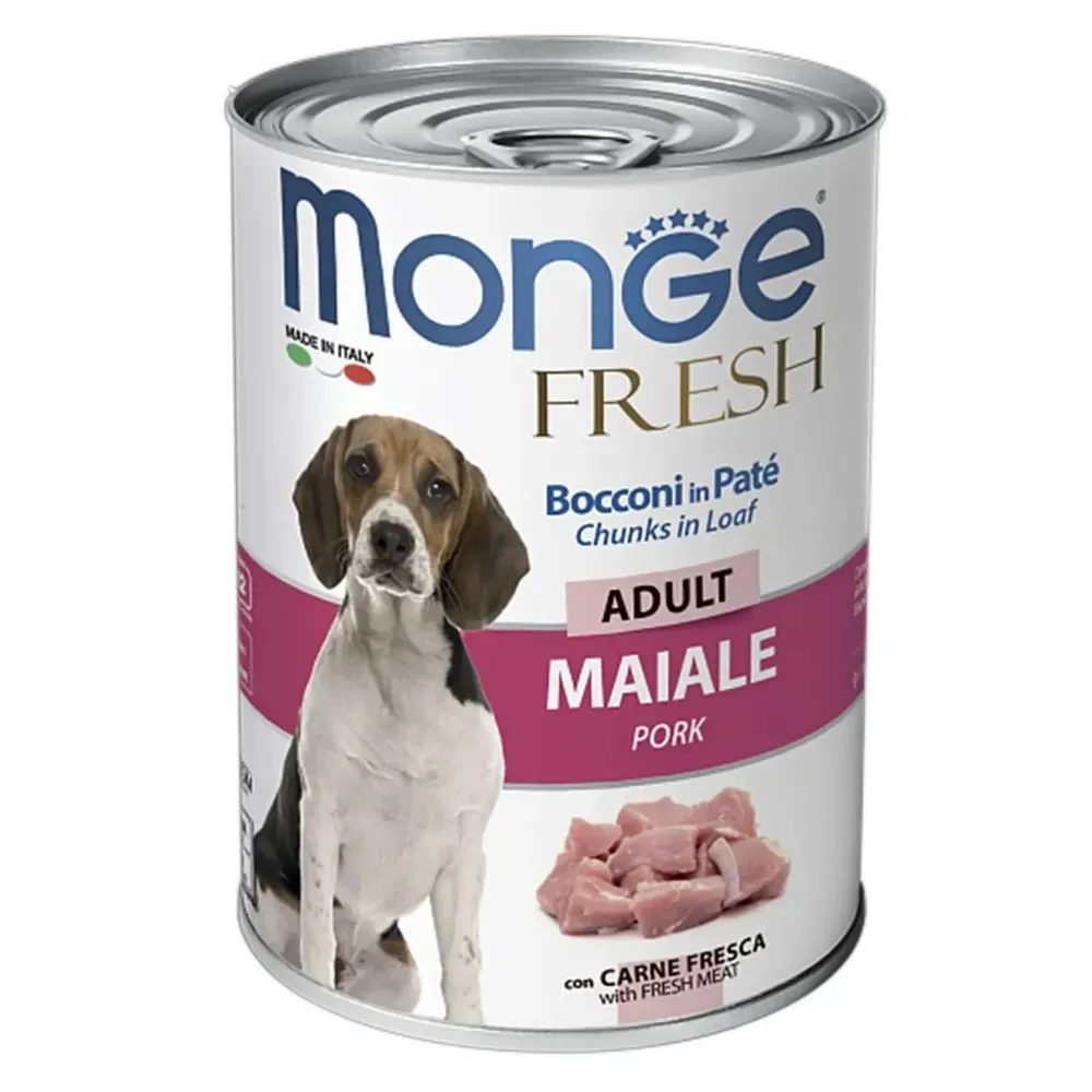 Monge DOG Can FRESH Adult Veal консерва для собак усіх порід, з телятиною шматочками в паштеті 400г 70014458, фото 1