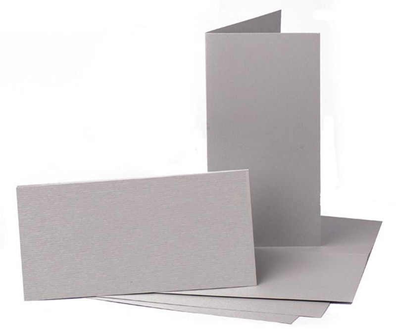 Набір заготовок для листівок 5шт.10.5х21см №12 світло-сірий 220г/м2