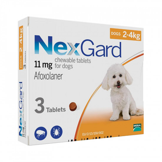 NexGard 2-4кг 1 таблетка для собак від бліх та кліщів 159899, фото 1