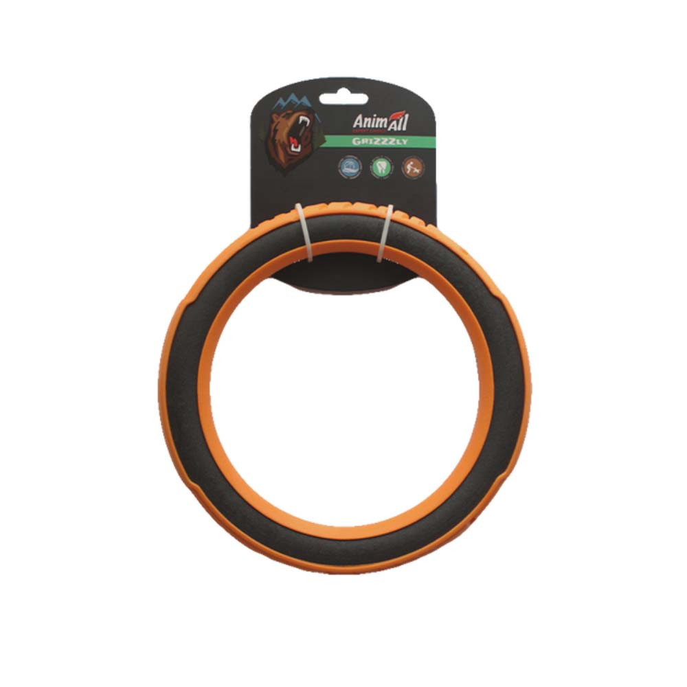 Іграшка AGrizZzly супер-кільце помаранчеве L 24см, для собак, фото 1