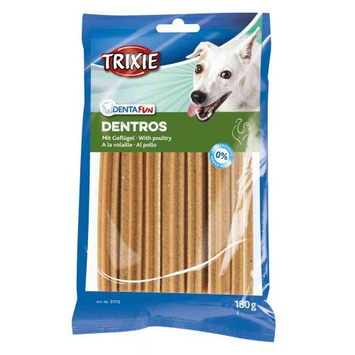 Trixie Dentros ласощі для собак жувальні шматочки з м'ясом птахів 180г 7шт уп