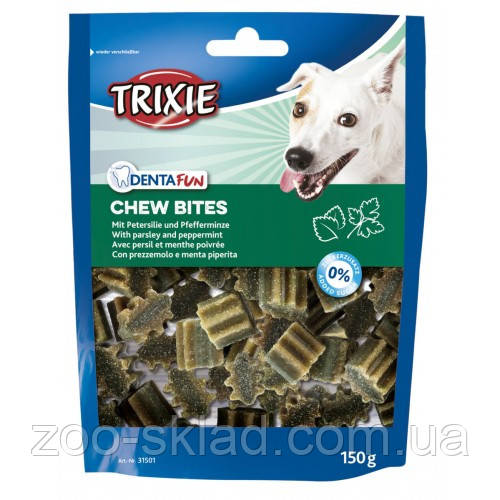 Ласощі Trixie Denta Fun Chew Bites для собак з петрушкою та м'ятою 150г