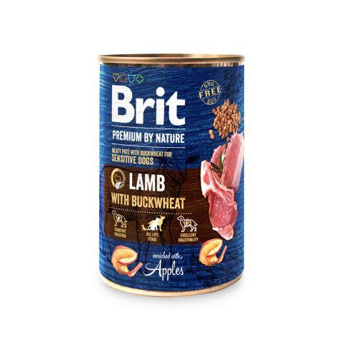 Brit Premium DOG Can by Nature Lamb для собак ягня з гречкою 400г