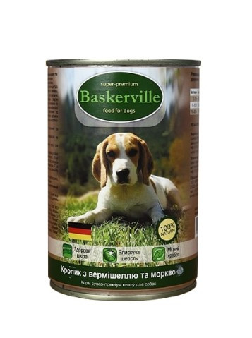 Baskerville DOG Кролик з вермішеллю та морквою 400г, фото 1