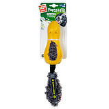 Іграшка для собак Білка з пищалкой що відключається, жовтий GiGwi Push to mute, гума, штучне хутро, 30 см, фото 2