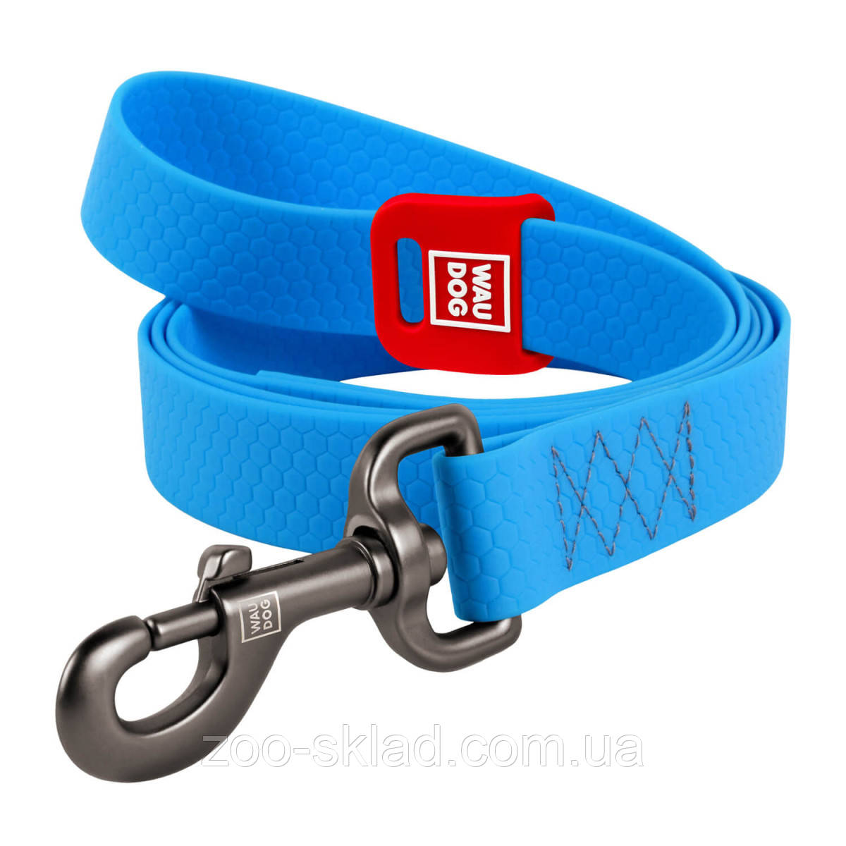Повідець для собак WAUDOG Waterproof блакитний водостійкий S 305см Ш15мм 27382 Collar