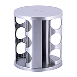 Набір ємностей для спецій Kamille на круглій підставці KM-7032, фото 4