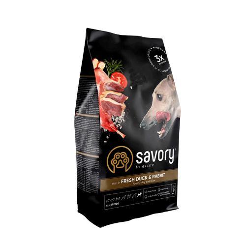 Savory DOG Adult All Breeds rich in Fresh Duck & Rabbit для всіх порід зі свіжою качкою й кроликом 1кг