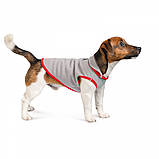 Жилет Pet Fashion «Fleecy» для собак розмір S сіро-червоний Pet Feshion, фото 2