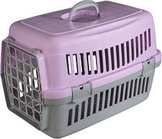 Переноска AnimAll сіро-фіолетова для собак і котів 48,5х32,5х32,5см 160430