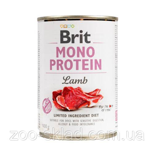 Brit Mono Protein Lamb консерва для собак, з ягнятиною 400г