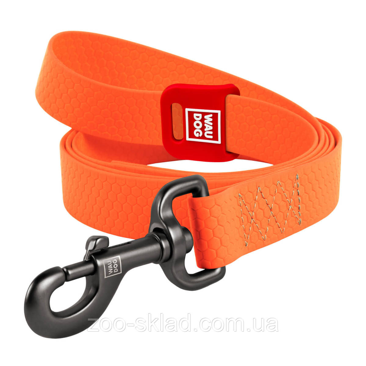 Повідець для собак WAUDOG Waterproof помаранчевий водостійкий L-XXL 305см Ш25мм 27344 Collar