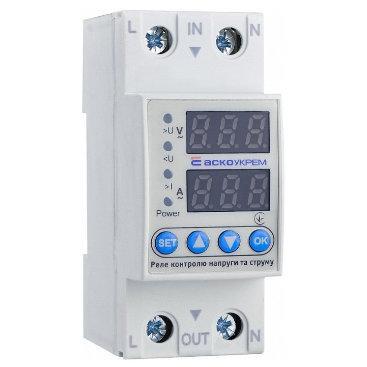 Реле контролю напруги та струму RKV 2P 40A