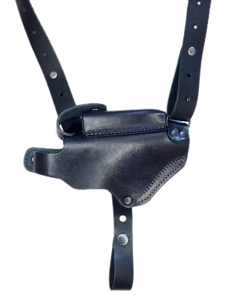 Кобура оперативна ПМ не формована з чохлом під магазин (шкіра, чорна) JGR