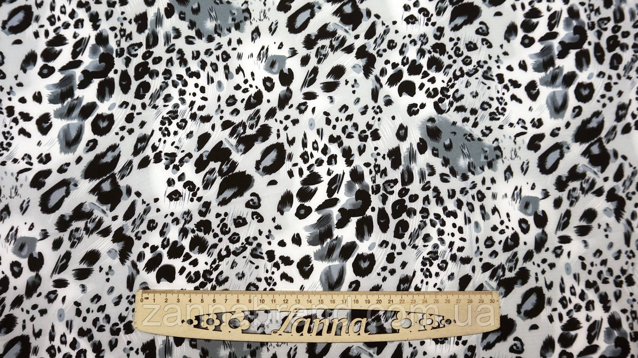 Тканина супер-софт колір сіро-чорний "Барс", фото 1